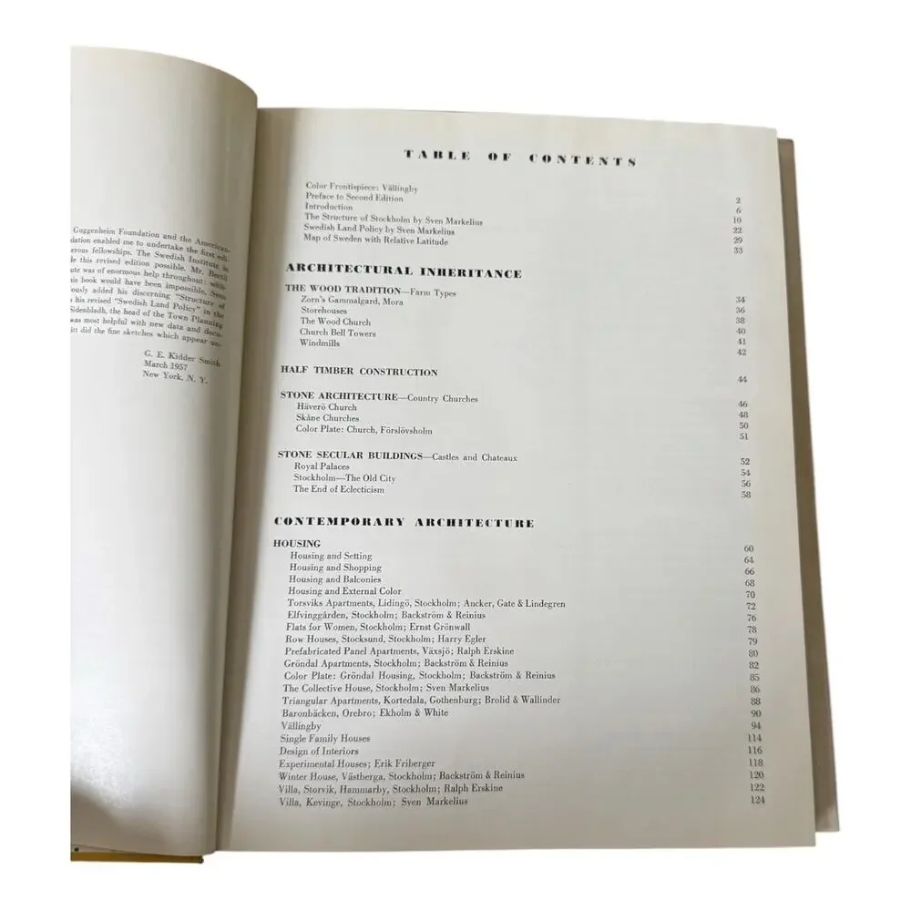 Sweden Builds G.E. Kidder Smith‎ Reinhold Architecture VTG Hardcover Book READ